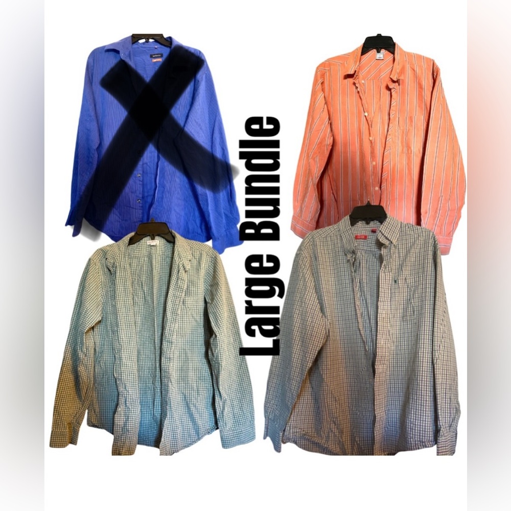 Men's Casual Button Down Shirts - Blue, Orange, Green, Gray